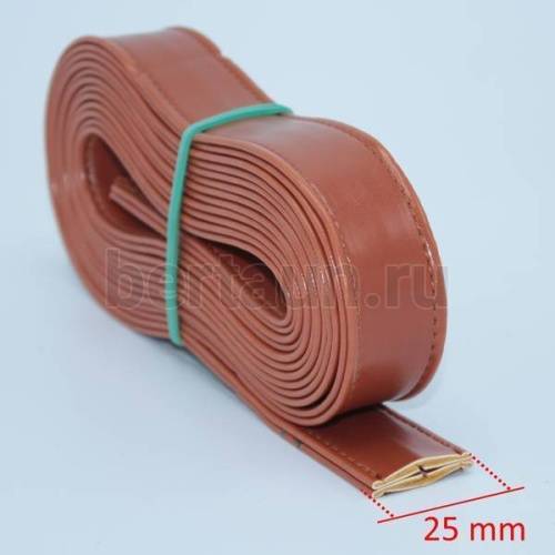 Ручки сумочные ПЛОСКИЕ № 68 2,5см*2м кирпичный гладкий блеск