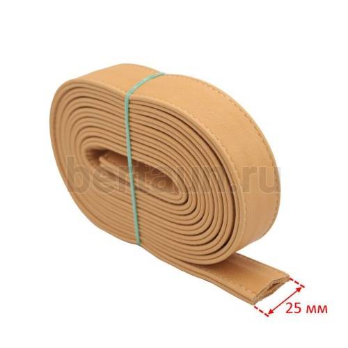 Ручки сумочные ПЛОСКИЕ №146 2,5см*2м крем.мат 