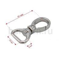 Карабин № 53 металический карабин для сумки GFM 140182 16 мм никель