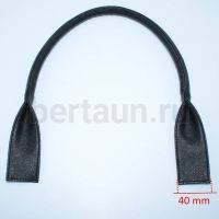 Ручки сумочные 55 см КОРОТКИЕ №175 (PU 100%) Safiano черный 