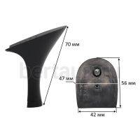 Каблуки №  57 LY 6179 черный матов (столб.высота 7,0 см)