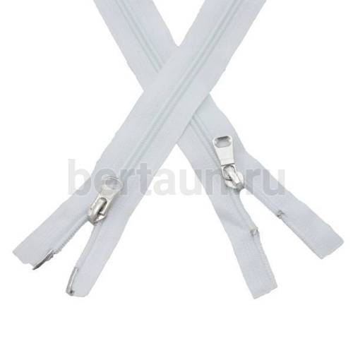 МОЛНИЯ №106 курточная 2 замка спираль Т7 ПРИБАЛТИКА 100 см белый