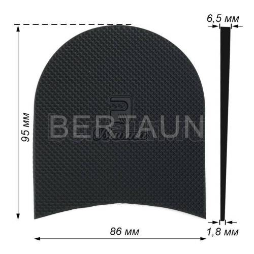 Набойка № 157  BAOMA арт.B101LT черный 6,5 мм-1.8 мм