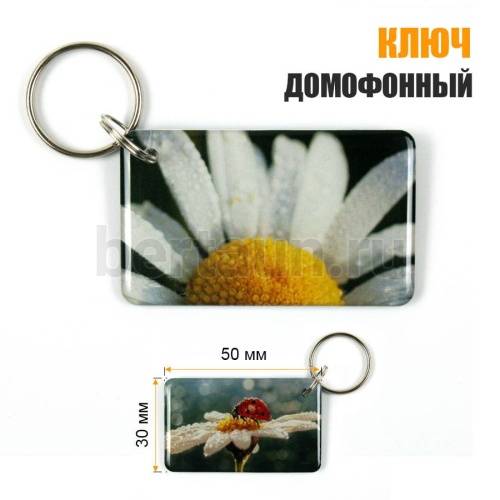 Домофонный ключ заготовка №46  RFID  T5577 (125Khz) РОМАШКА (013)