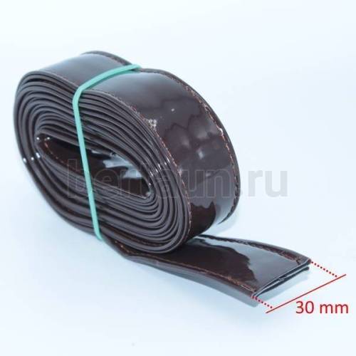 Ручки сумочные ПЛОСКИЕ № 47 3см*2м темн.кор.лак