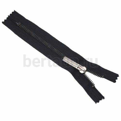 МОЛНИЯ №284 универсальная МЕТАЛЛ Т5 т.никель 16см т.синий