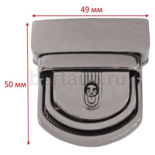 Замок портфельный №144 С081 BERT тем.никель 