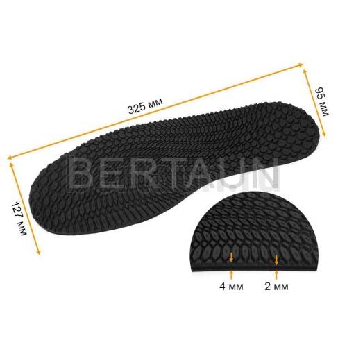 Подошва № 84  BISSELL 125  4.0 мм черный BLACK (2)