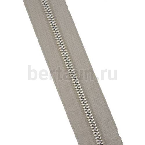 Молния рулонная №  80 МЕТАЛЛ никель Т5 GFM D832 серо-бежевая