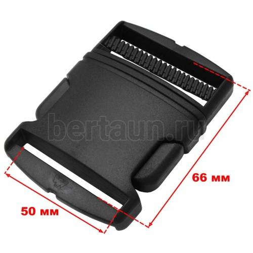 Карабин №135  пластик фастекс д/сумок 50 мм LT К 0014 (МF800) черный 