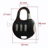 Замок чемоданный №  7  FCD навесной  черный круг