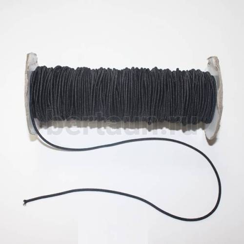 Резинка шляпная 2,0 мм черная  АП