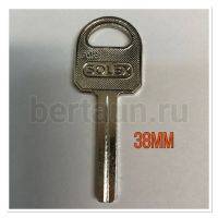 Заг.для ключ. SOLEX1 Финка квадрат с пазом 38мм (длин.толст) № 394 (НЕ латунь)