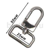 Карабин №115  метал. д/сумок FCD Н065 25 мм никель