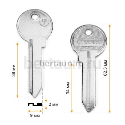 Заг.для ключ. IS-2 (H-067)  _ Iseo англ. №682
