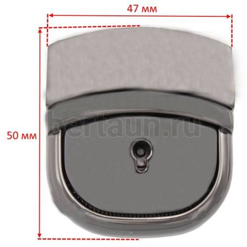 Замок портфельный №157 С637 BERT тем.никель