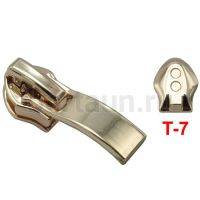 Замок-бегунок №128 спираль Т7 BERT УСИЛЕННЫЙ ПУЗАТЫЙ золото