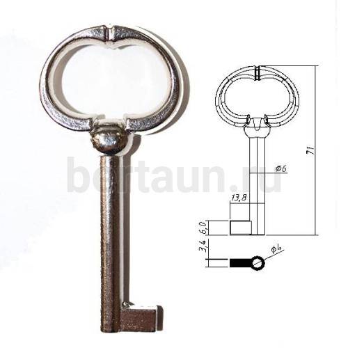 Заг.для ключ. МЕБЕЛЬНЫЙ-4  DV2062  №451 