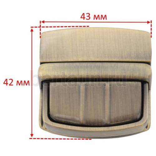 Замок портфельный №151 С072-9 BERT без замка антик