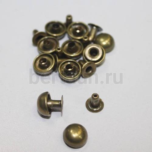 Заклепки "Хольнитены" №14 9 мм (10 шт/уп) ВЫПУКЛЫЕ антик