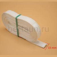 Ручки сумочные ПЛОСКИЕ № 40 1,5см*2м белый лак