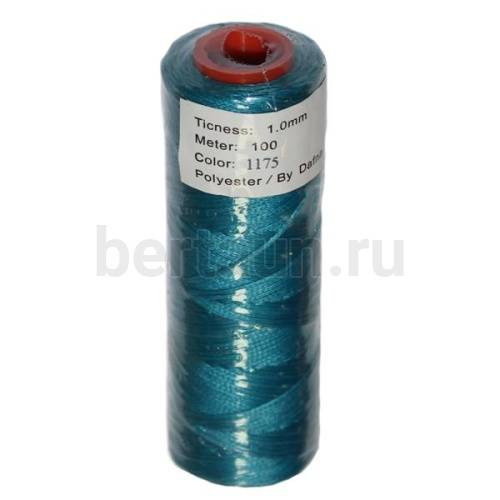 Нитки вощеные №69 d1мм 100м.для ручной прошивки СИНИЙ 1175 DAFNA