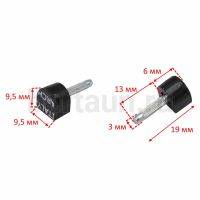 ARCHITAK  набойки № 2  р 1  р.9,5*9,5мм/390 (чёрные )