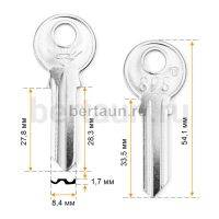Заг.для ключ. U5D 898  2 мм  англ. № 600