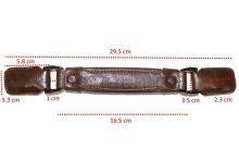 Ручка портфельная № 55 FCD крепеж. кожз. фур. ТЕМН. НИКЕЛЬ коричн. блеск