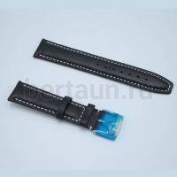 Ремешки для часов № 58  КОЖА HIGHTONE #335  (20мм черн)
