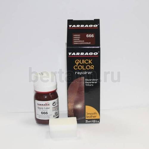 Тарраго № 64 (TDC83) 666 Краска д/кожи.QUICK COLOR 25 мл темно кор