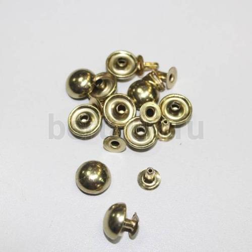 Заклепки "Хольнитены" №24 12 мм (10 шт/уп) ВЫПУКЛЫЕ золото