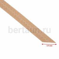 Резинка босоножная в кожаной оплетке 14 мм бежевая Италия