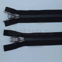 МОЛНИЯ № 87 КУРТОЧНАЯ ИТАЛИЯ Т8 метал.ТЕМ.никель 80 см 2 замка ЧЕРНАЯ