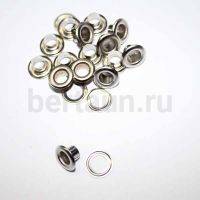 Блочка и  люверс  №31 D 6 мм  никель (50 шт/уп) ТВ/ТР