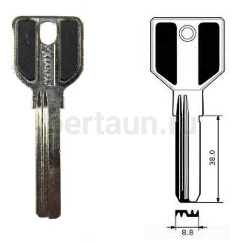 Заг.для ключ. MCM-4D/MCM1( MSM) стар. верт. 2 паза 38мм №203