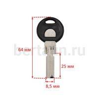 Заг.для ключ. KC 901-1 верт 3 паза (25x8.5x2.  (левый) № 542 