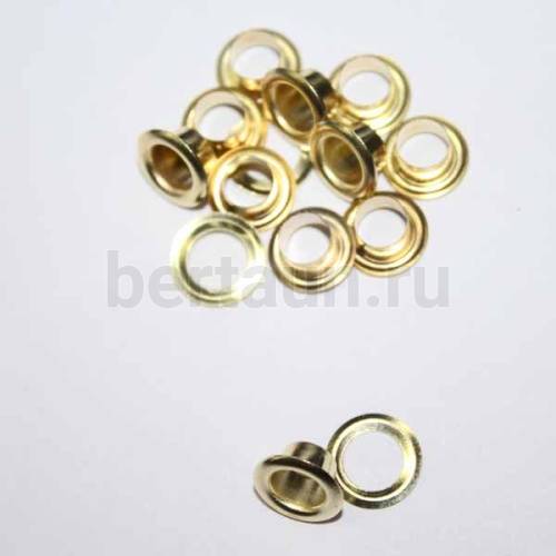 Блочка и  люверс  №41 D 6 мм  золото (50 шт/уп) ТВ/ТР