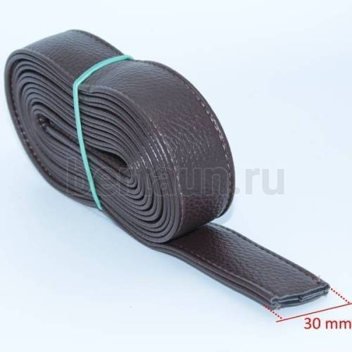 Ручки сумочные ПЛОСКИЕ № 22 3см*2м корич. рифл.