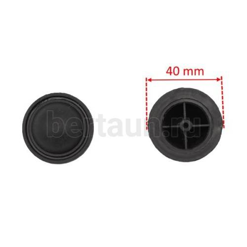 Ножка №12  Пукля малая круглая черная D001 ТМЛ/MF483 К с саморезом 10 шт/упак 