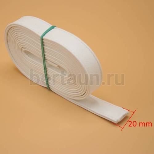 Ручки сумочные ПЛОСКИЕ № 44 2см*2м белый мат