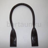 Ручки сумочные готовые 65см № 77 полиурет. корич. крок. мат