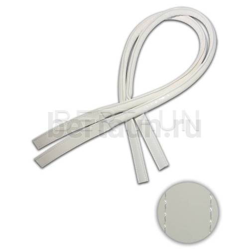 Ручки сумочные 75 см крепл.УЗКОЕ № 44 полиурет. белый ЛАК