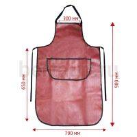 Фартук для мастера №23 EdMer из кожзаменителя мужской красный (90*60)