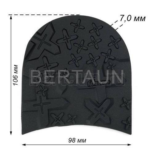 Набойка № 116  BAOMA арт.B110B черный 7.0 мм