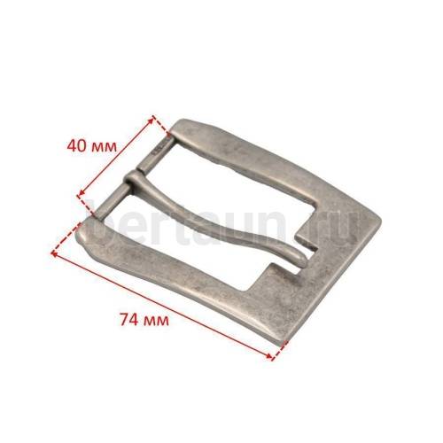 Пряжка  № 71 ременная  40 мм мат.тем. никель