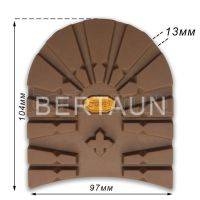 Набойка №  86  BISSELL 617ТК ТАНК 13 мм мужская светло-коричневый LIGHT BROWN (8) "желтый логотип"