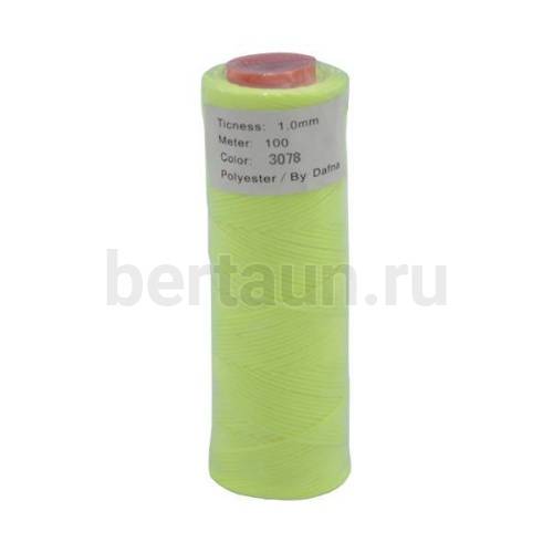 Нитки вощеные№138d1мм 100м.для ручной прошивки  ЯРК. САЛАТОВ 3078 DAFNA