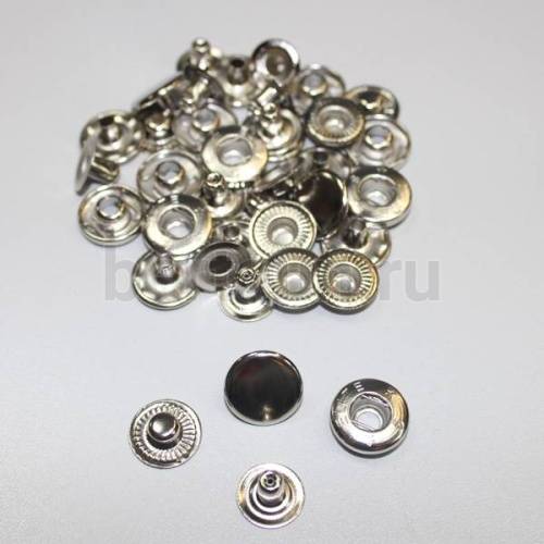 Кнопка №11 D 15 мм  ALFA  (10 шт/уп) никель