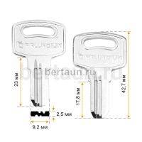 Заг.для ключ. Palladium 2P (D-492)  верт. маленький  №676